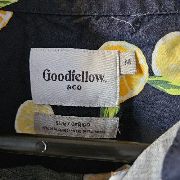 Citrus Print Men's Button Down Medium Slim Fit - Picture 2 of 6